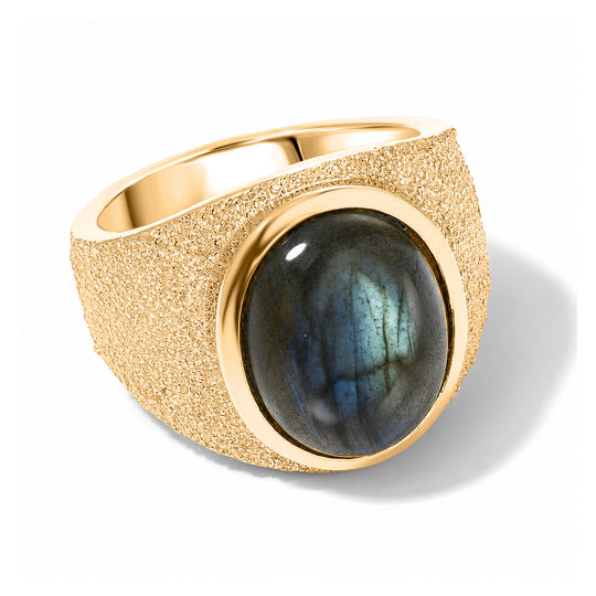 EverTrue AAA Labradorit Ring, Bronze in Gelbgold E-Beschichtung - 10,47 ct.