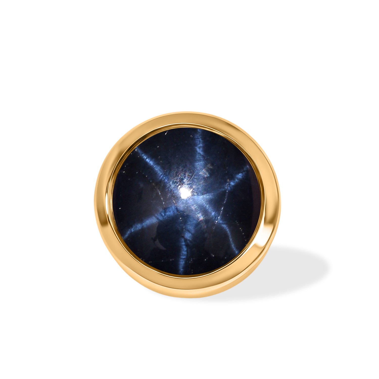D'Joy AA Blauer Stern Saphir Anhänger 925 Silber 750 Vergoldet ca. 1,37 ct.