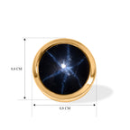D'Joy AA Blauer Stern Saphir Anhänger 925 Silber 750 Vergoldet ca. 1,37 ct.