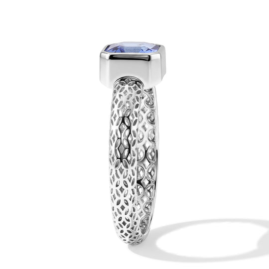 D'Joy AA Tansanit Ring 925 Silber Rhodiniert (Größe 20.00) ca. 1,70 ct