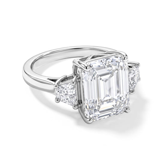 D'Joy Moissanit Ring, 925 Silber rhodiniert - 7,58 ct.