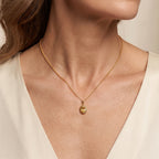 GP Celestial Kollektion- AAA gelber Saphir und blauer Saphir Solitär Anhänger, 925 Silber 750 Gelbgold Vermeil - 1,02 ct.