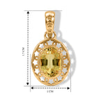 GP Celestial Kollektion- AAA gelber Saphir und blauer Saphir Solitär Anhänger, 925 Silber 750 Gelbgold Vermeil - 1,02 ct.