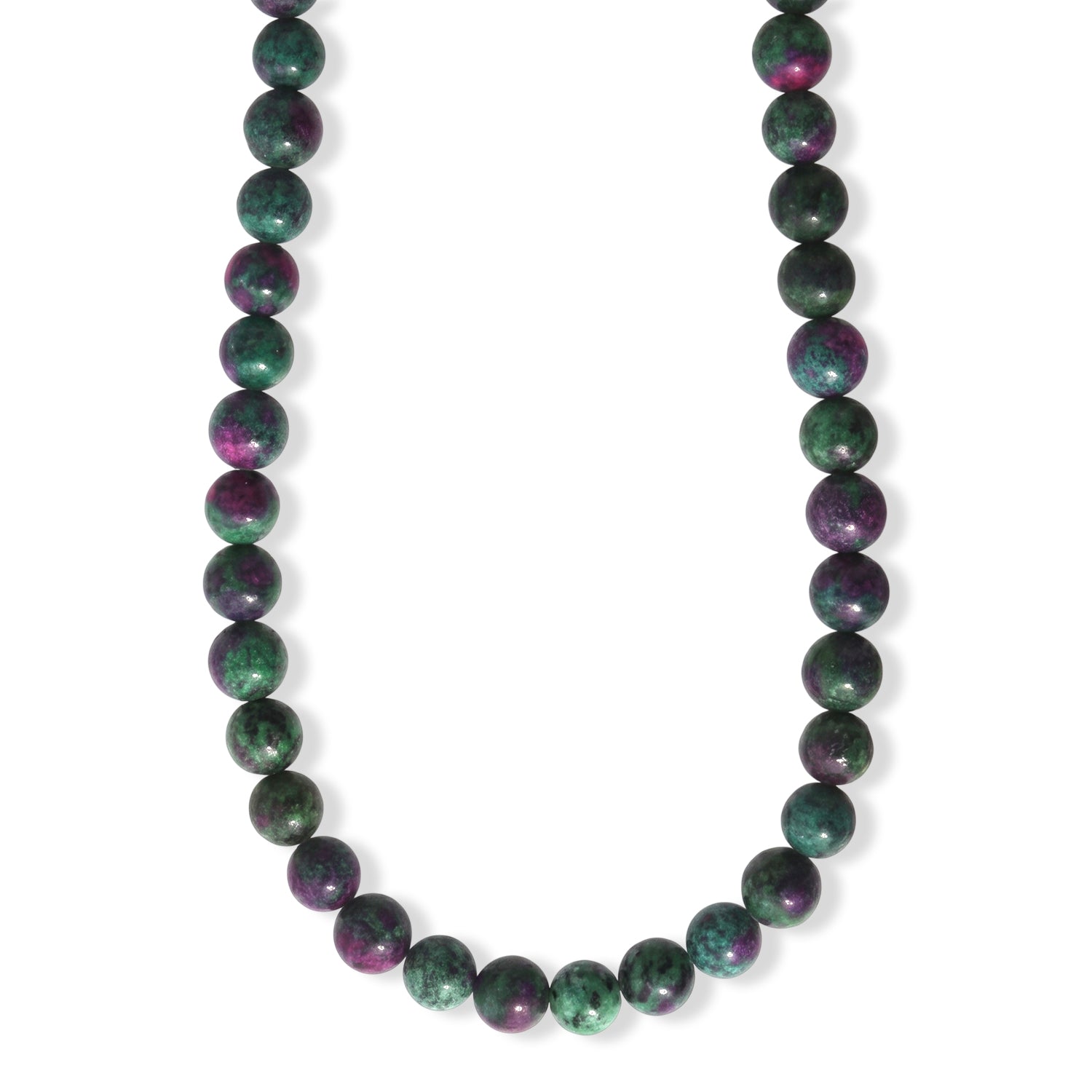 Rubin Zoisite Halskette ca. 45 cm, Nickelfreies Messing  ca. 290.00 ct