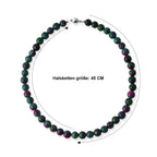 Rubin Zoisite Halskette ca. 45 cm, Nickelfreies Messing  ca. 290.00 ct