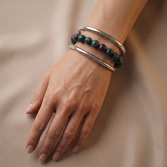 Rubin Zoisite Armband 17 cm flexibel ca. 185,00 ct.