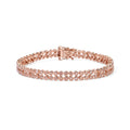 D'Joy Rosa Diamant Armband ca. 19 cm 925 Silber 750 Roségold vermeil ca. 1,01 ct.