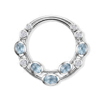 D'Joy Milchiger Aquamarin Anhänger 925 Silber Rhodiniert ca. 1,27 ct.