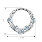 D'Joy Milchiger Aquamarin Anhänger 925 Silber Rhodiniert ca. 1,27 ct.