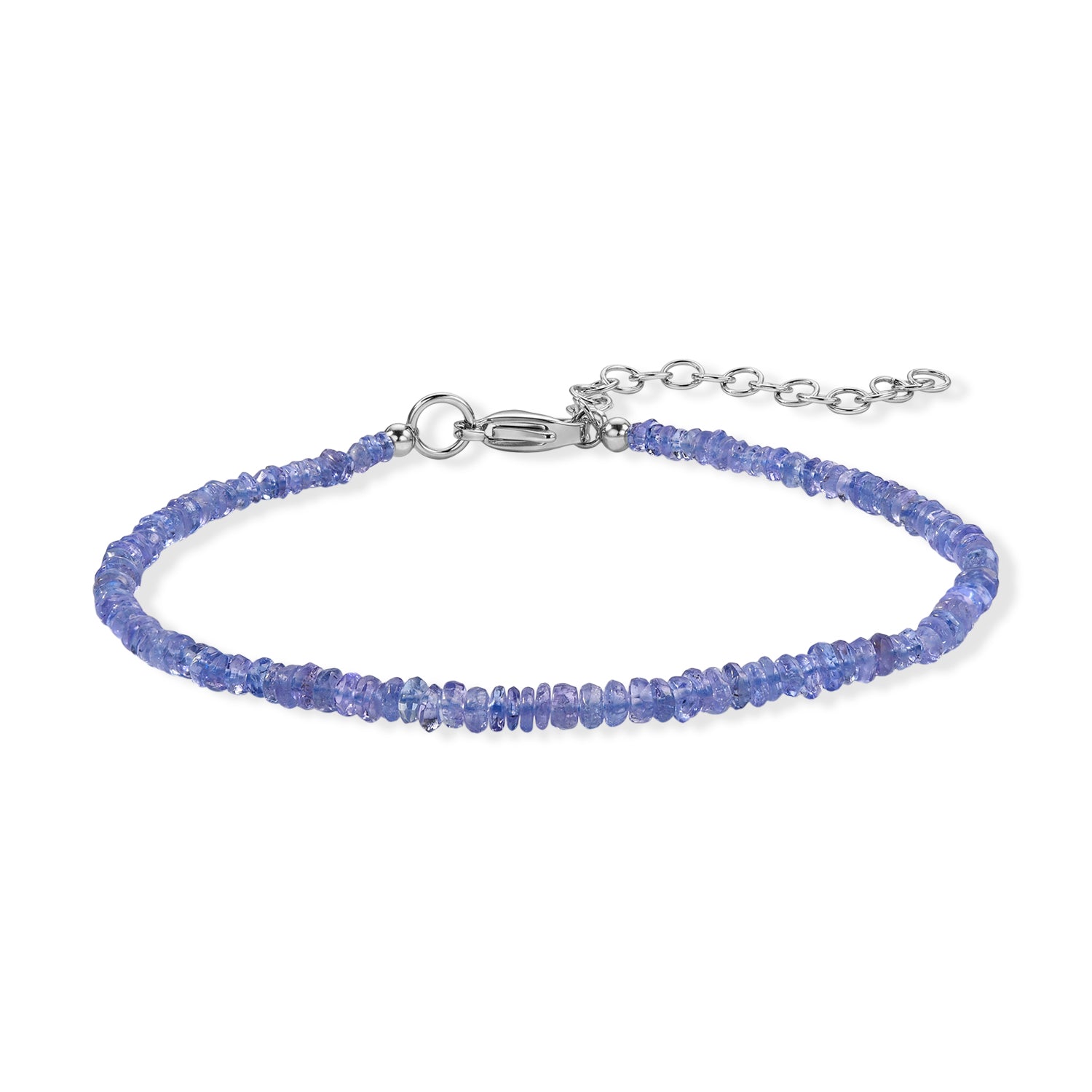 EVER TRUE Tansanit Armband ca. 19 cm+ 5 cm Extender  316L Edelstahl ca. 16,00 ct.