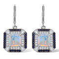D'Joy AA Natürlicher, äthiopischer Welo Opal, Ceylon Saphir Ohrringe 925 Silber Rhodiniert ca. 4.08 ct