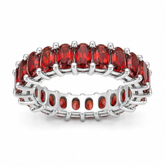 Granat Zirkonia Ring Nickelfreies Messing (Größe 16.50)