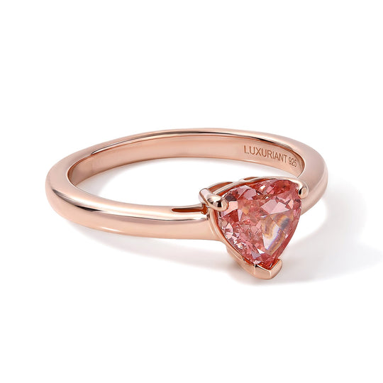 LUXURIANT DIAMOND - Lab Grown Rosa Diamant VS-EF SGL zertifiziert Ring 925 Silber 750 Roségold vermeil (Größe 19.00) ca. 1,03 ct