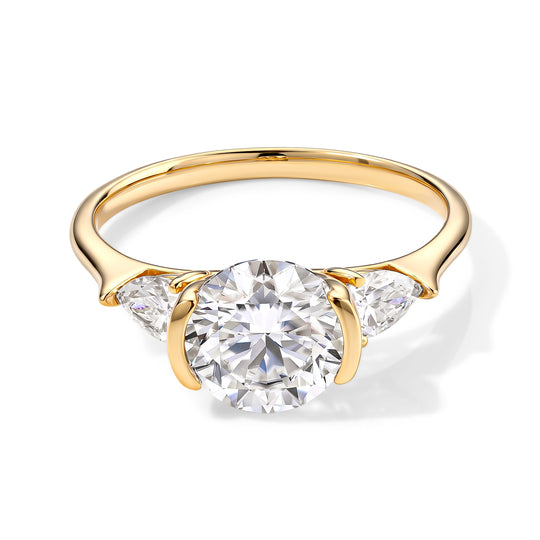 D'Joy Moissanit Ring 925 Silber Rhodiniert (Größe 21.00) ca. 4.22 ct
