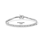 D'Joy Moissanit Armband ca. 19 cm 925 Silber Rhodiniert ca. 5,24 ct.