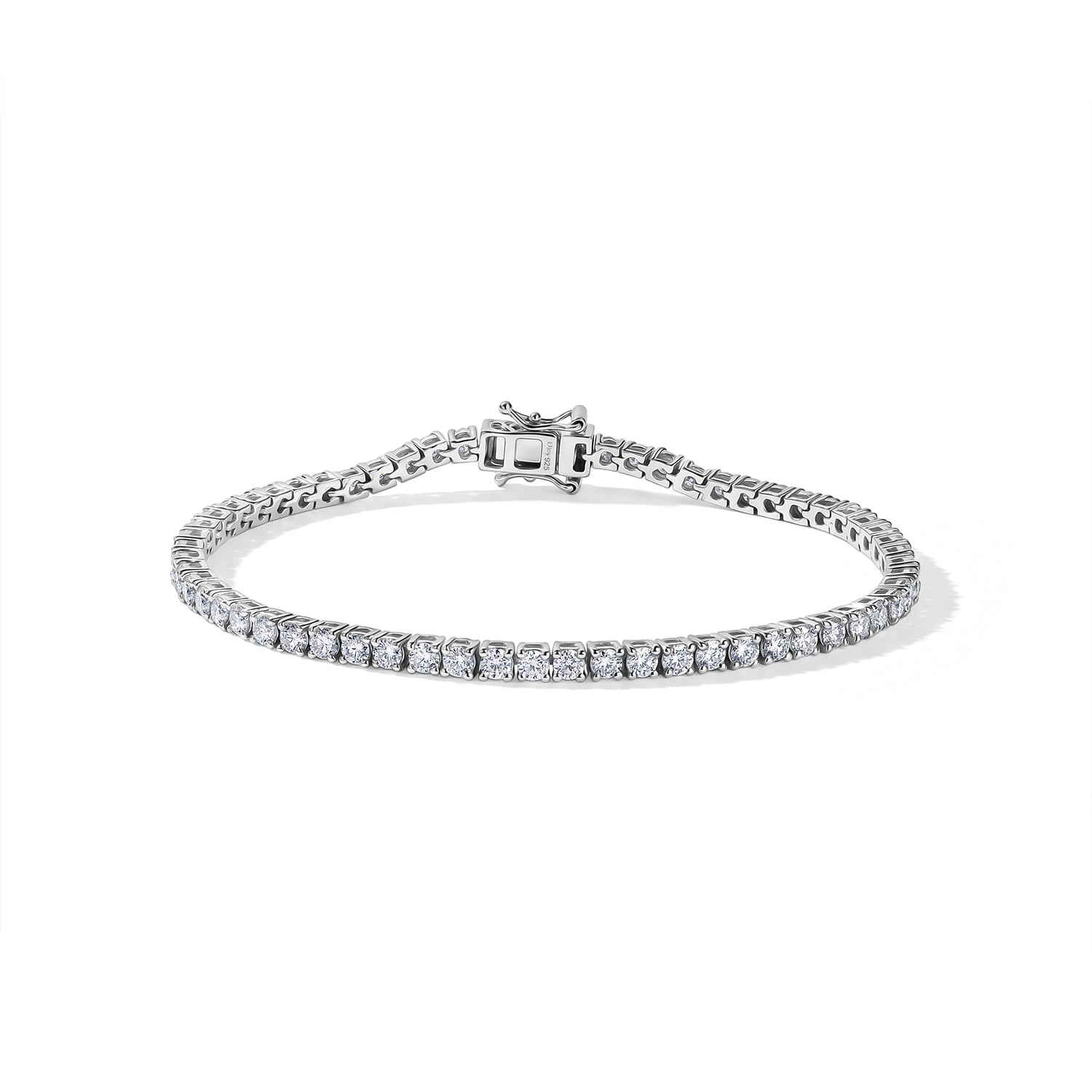 EVER TRUE Moissanit Armband ca. 20 cm 925 Silber Rhodiniert ca. 5,70 ct.