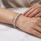 EVER TRUE Moissanit Armband ca. 20 cm 925 Silber Rhodiniert ca. 5,70 ct.