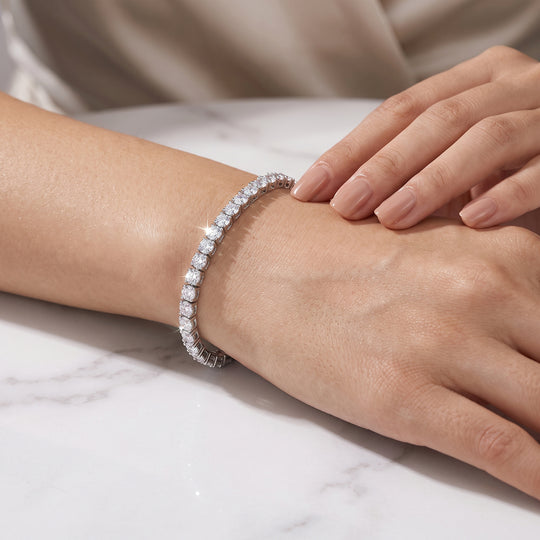 EVER TRUE Moissanit Armband ca. 20 cm 925 Silber Rhodiniert ca. 5,70 ct.