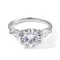 D'Joy Moissanit Ring 925 Silber Rhodiniert (Größe 18.00) (10-15 Werktage Lieferzeit) ca. 5.34 ct