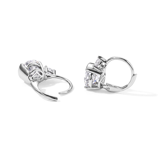 D'Joy Moissanit Ohrringe 925 Silber 750 Gelbgold vermeil ca. 4,06 ct.