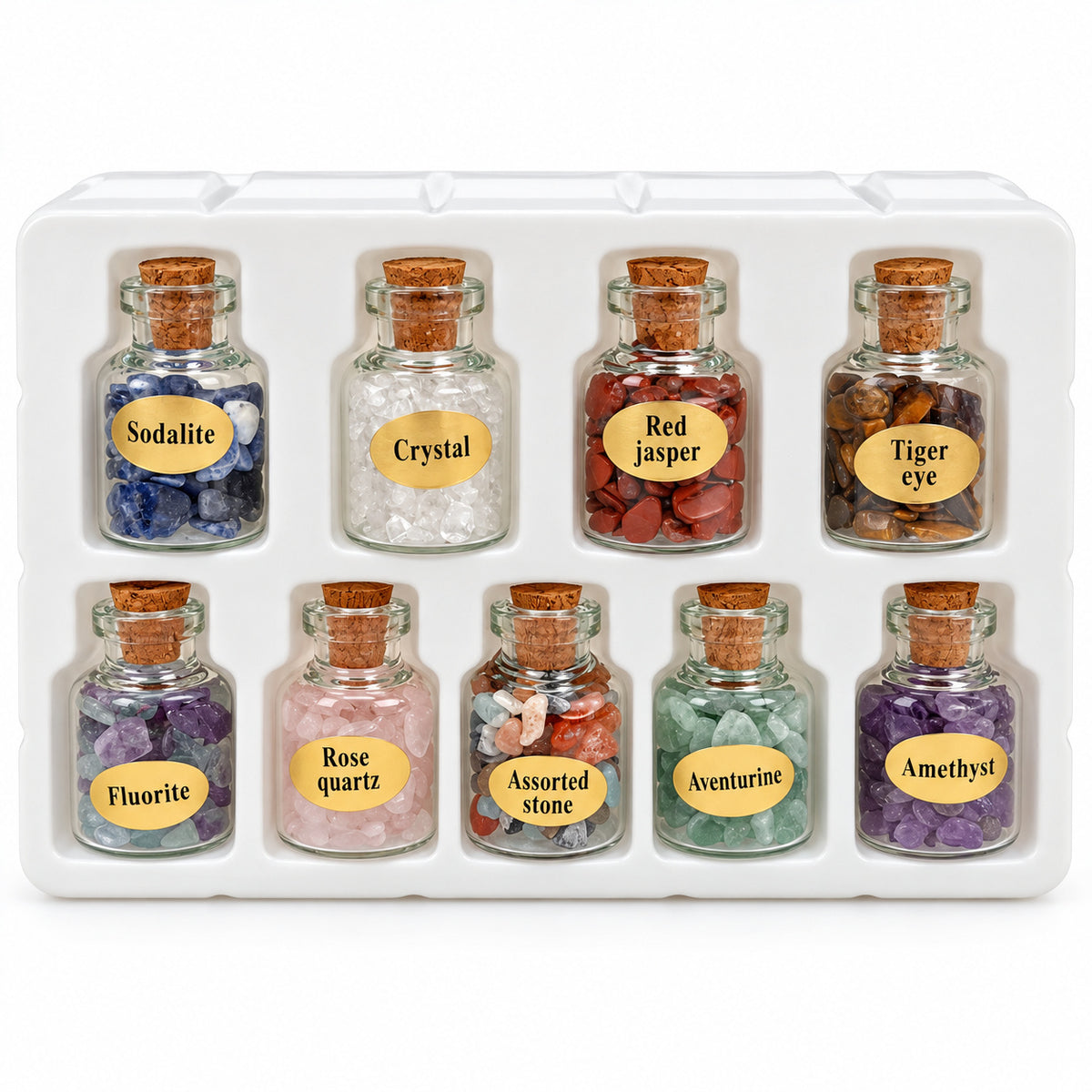 10er Set mehrfarbige Edelstein-Rohsteine zur Dekoration, lose Edelsteine, ca. 120 ct