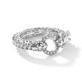 LUXURIANT DIAMOND - Lab Grown Diamant  SGL zertifiziert SI-GH Ring 925 Silber Rhodiniert (Größe 17.00) ca. 1.00 ct