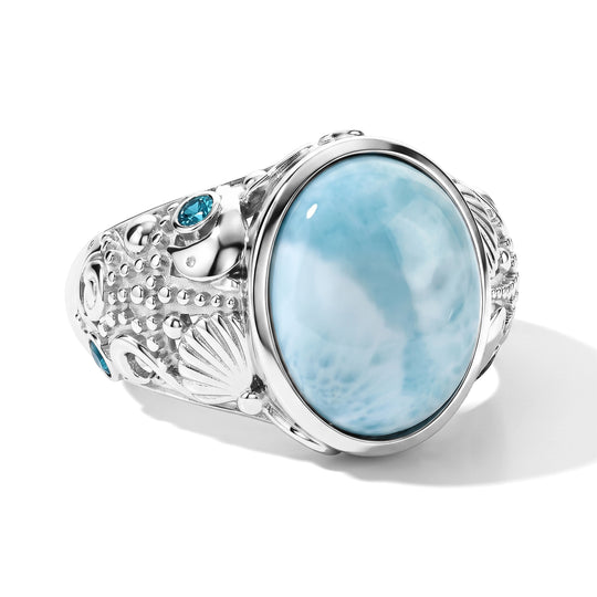 EVER TRUE AAA Larimar, Neon Apatit Ring Reine Bronze (Größe 17.00) ca. 6,09 ct