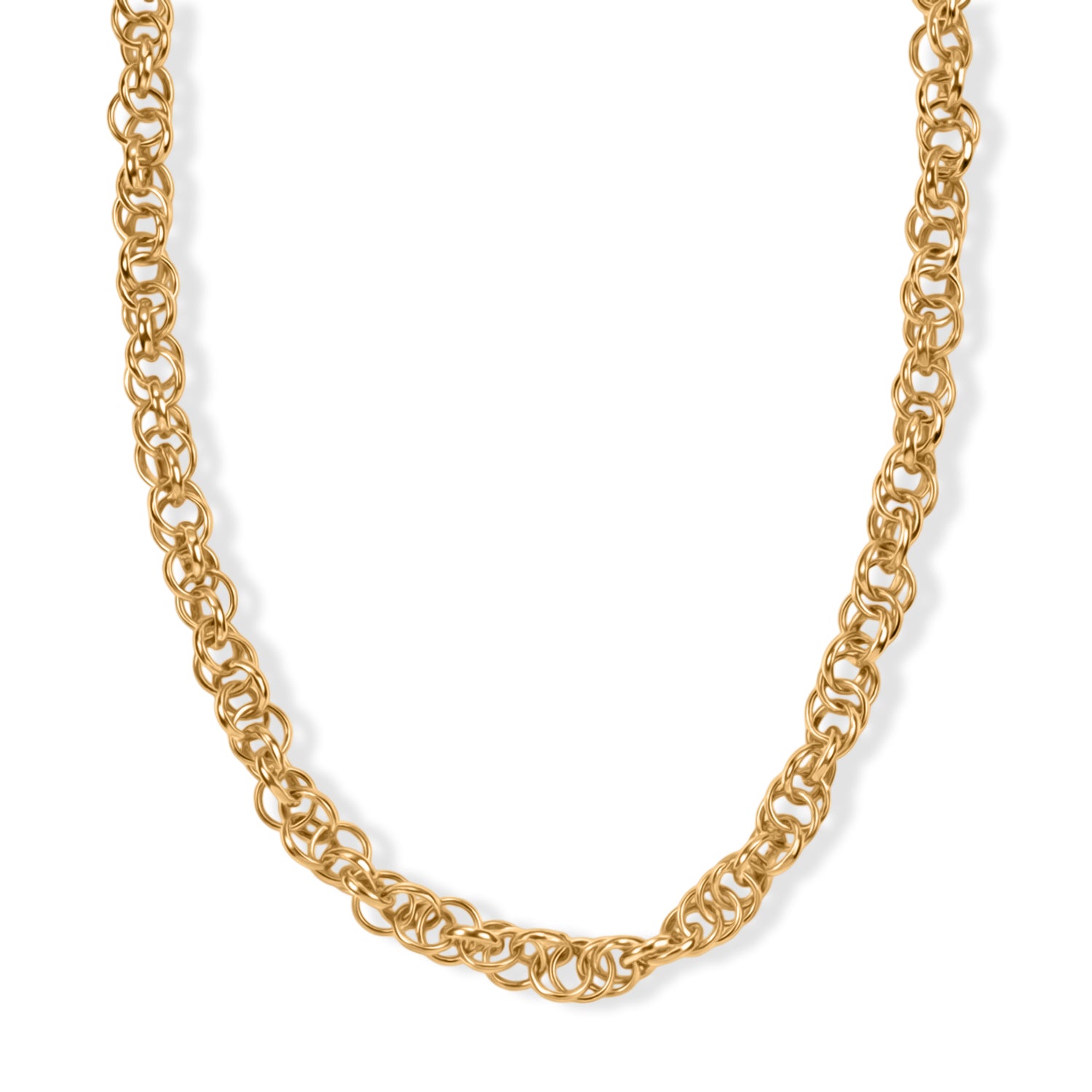 EVER TRUE Reine Bronze 750 Vergoldet Halskette ca. 50 cm ca. 39,00g