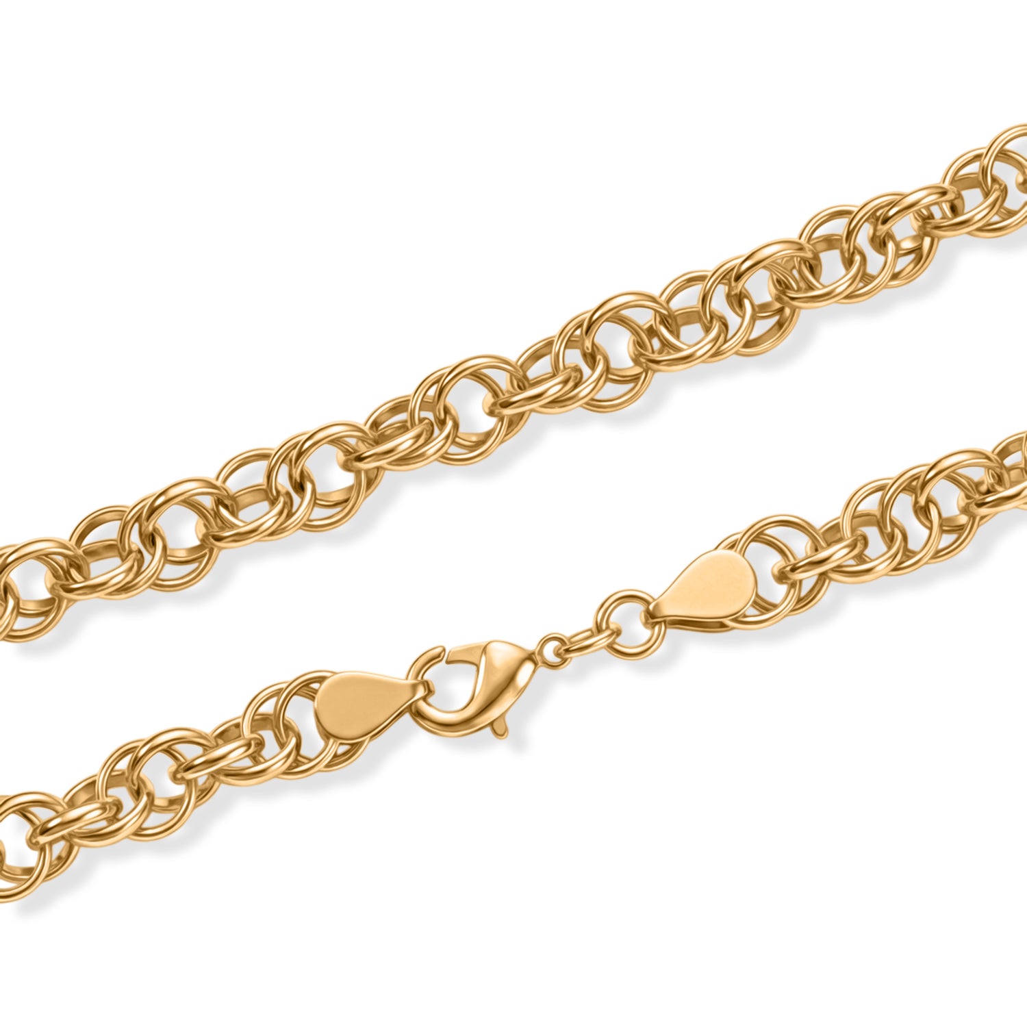 EVER TRUE Reine Bronze 750 Vergoldet Halskette ca. 50 cm ca. 39,00g