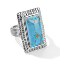 EVER TRUE Blaues Türkis Ring 316L Edelstahl (Größe 16.00) ca. 11,22 ct