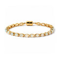 D'Joy AA Natürlicher, äthiopischer Welo Opal Armband ca. 20 cm 925 Silber 750 Gelbgold vermeil ca. 7.81 ct