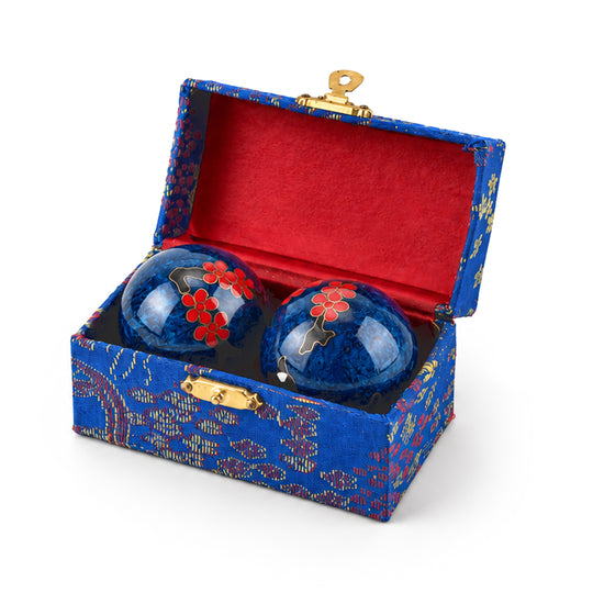 "Cloisonne enamel fitness ball Jing-Iang Size:3# 4.7cm Material:Iron"