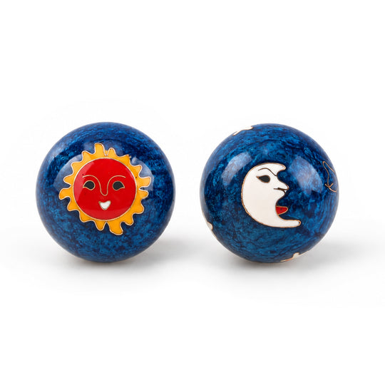"Cloisonne enamel fitness ball Jing-Iang Size:3# 4.7cm Material:Iron"