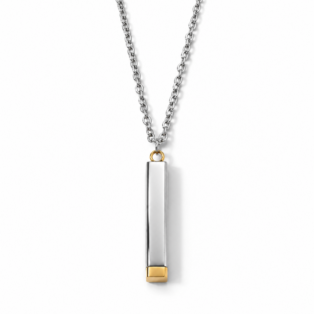 316L Edelstahl Bicolor Halskette ca. 50 cm ca. 12,30g