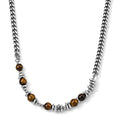 Gelbes Tigerauge Halskette ca. 45 cm 316L Edelstahl ca. 22,50 ct.