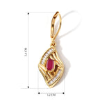 EVER TRUE AAA Afrikanischer Rubin (Fissure gefüllt), Moissanit Ohrringe Reine Bronze ca. 1.20 ct