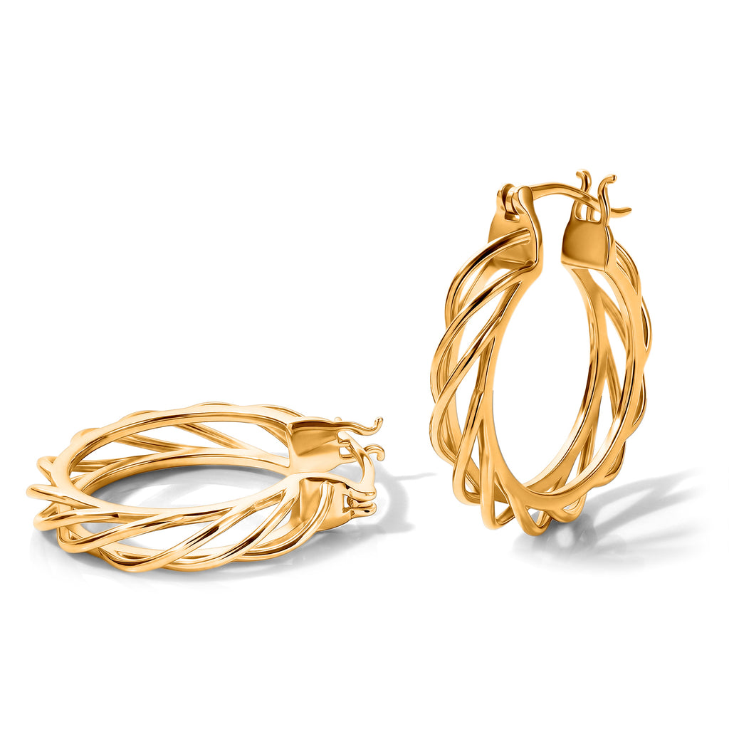 EVER TRUE Reine Bronze 750 Vergoldet Ohrringe 5,29g