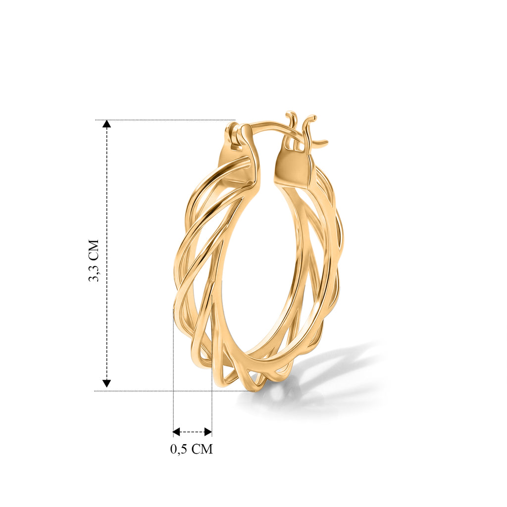 EVER TRUE Reine Bronze 750 Vergoldet Ohrringe 5,29g