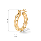 EVER TRUE Reine Bronze 750 Vergoldet Ohrringe 5,29g