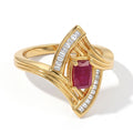 EVER TRUE AAA Afrikanischer Rubin (Fissure gefüllt), Moissanit Ring Reine Bronze (Größe 16.00) ca. 1,00 ct