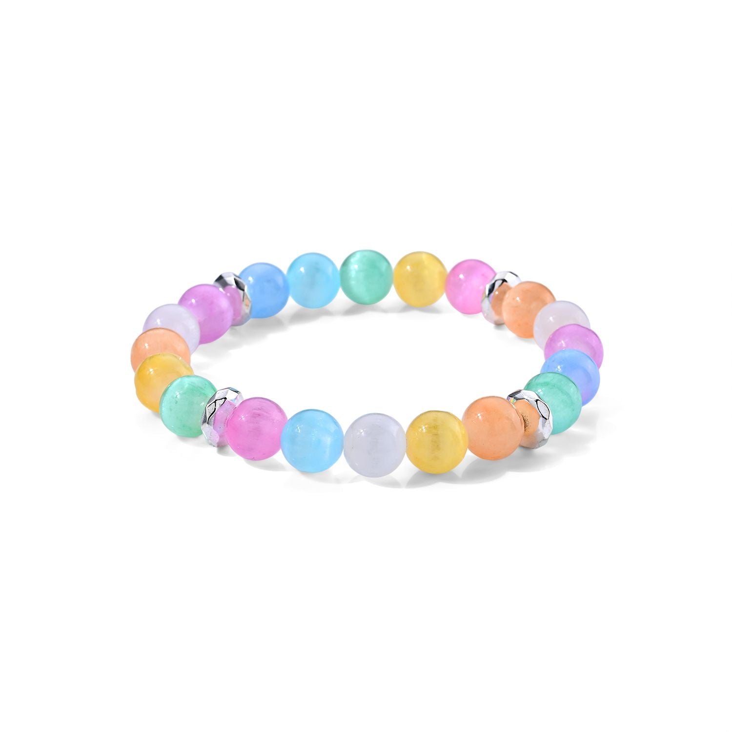 Mehrfarbiges marokkanisches Selenit und Hämatit 18cm Armband - 30,50 ct.