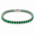 Smaragd Zirkonia Armband ca. 19 cm Nickelfreies Messing 42.00 ct
