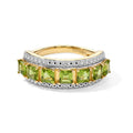 EVER TRUE Peridot, Lab Grown Diamant Ring Reine Bronze (Größe 17.00) ca. 2,87 ct
