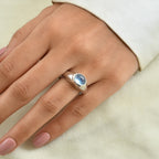 D'Joy Milchiger Aquamarin Ring 925 Silber Rhodiniert (Größe 19.00) ca. 2,20 ct