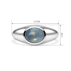 D'Joy Milchiger Aquamarin Ring 925 Silber Rhodiniert (Größe 19.00) ca. 2,20 ct