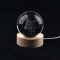 LIVMORE, LED-Glaskugel mit Engelmotiv, Durchmesser 6 cm, Transparent