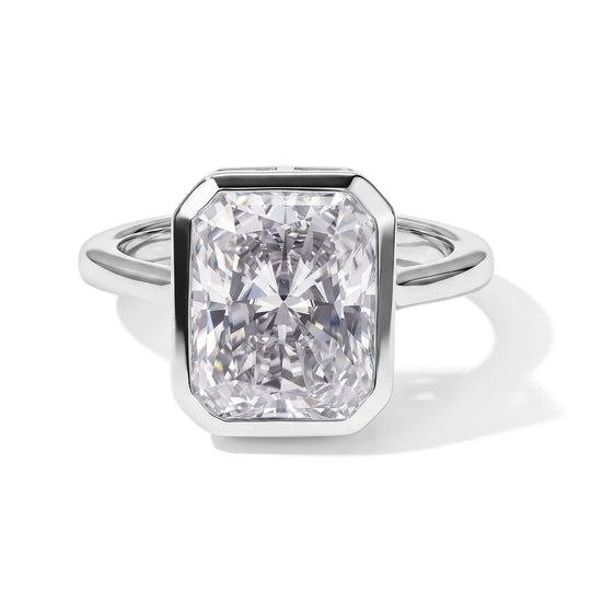 D'Joy Moissanit Ring 925 Silber Rhodiniert (Größe 17.00) ca. 5,10 ct
