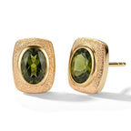 D'Joy Peridot Arizona Ohrringe 925 Silber Gold ca. 1,03 ct.