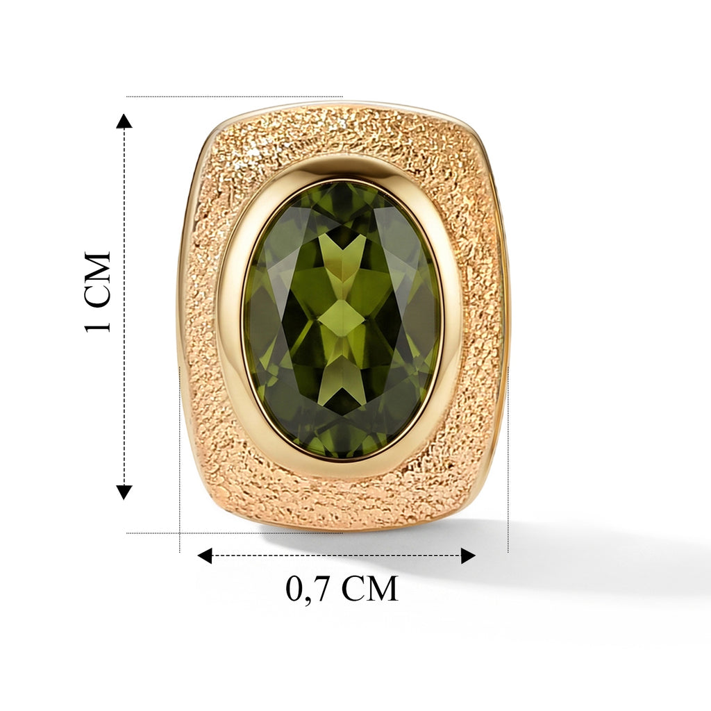 D'Joy Peridot Arizona Ohrringe 925 Silber Gold ca. 1,03 ct.