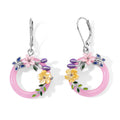 D'Joy Rosa Jade, Gelbes Perlmutt (6mm) Ohrringe 925 Silber Rhodiniert
